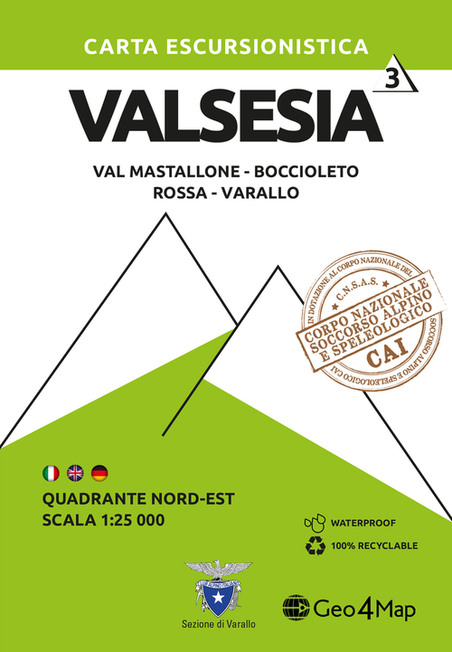 103 Valsesia. Carta escursionistica 1:25.000