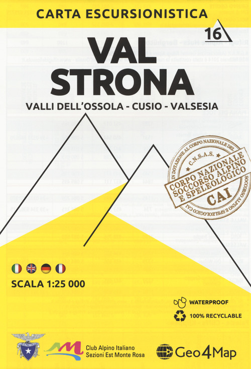 116 Valle Strona. Carta escursionistica 1:25.000