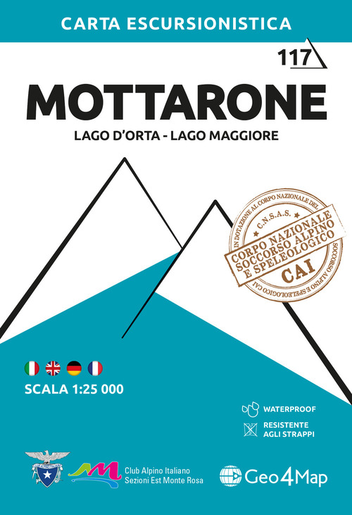 117 Mottarone. Carta escursionistica 1:25.000