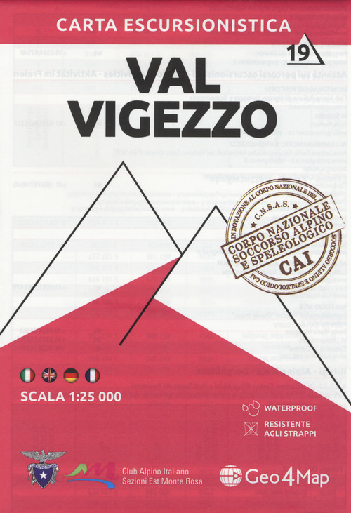 Carta escursionistica Val Vigezzo 1:25.000