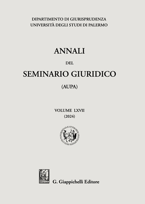 Annali del seminario giuridico dell'università di Palermo