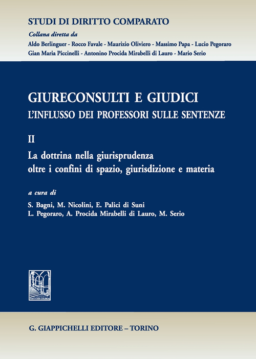Giureconsulti e giudici. L'influsso dei professori sulle sentenze