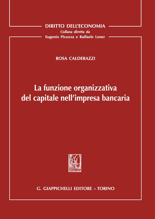 La funzione organizzativa del capitale nell'impresa bancaria
