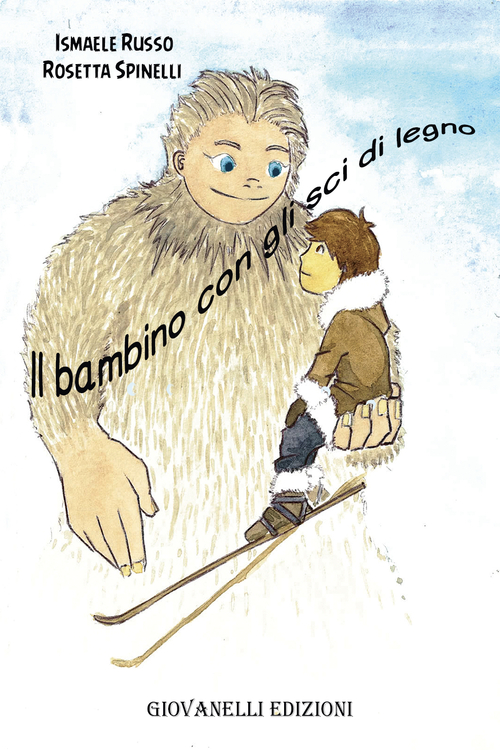 Il bambino con gli sci di legno