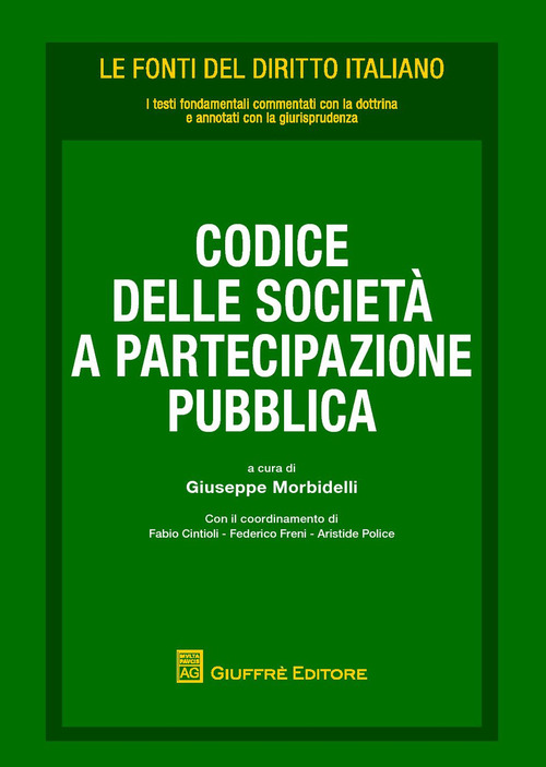 Codice delle societ&agrave; a partecipazione pubblica
