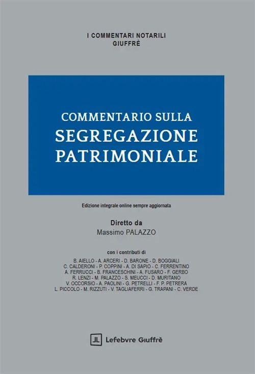 Commentario sulla segregazione patrimoniale