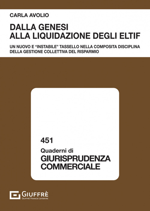 Dalla genesi alla liquidazione degli ELTIF. Un nuovo e &laquo;instabile&raquo; tassello nella composita disciplina della gestione collettiva del risparmio
