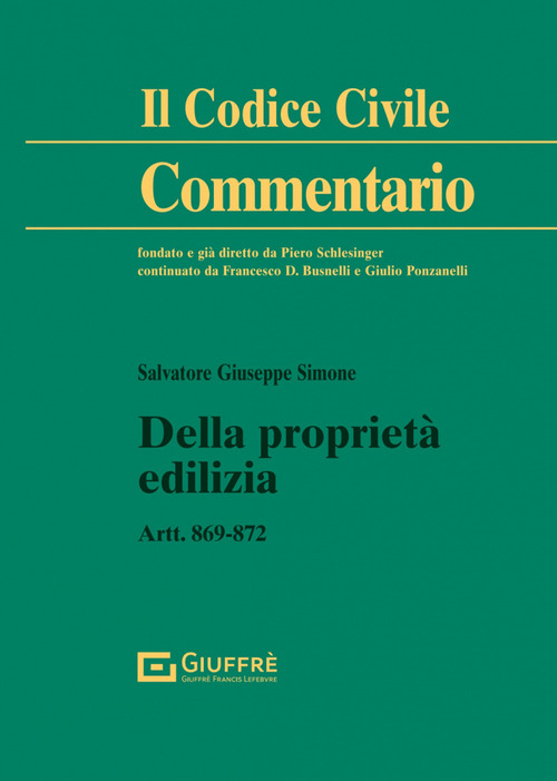 Della propriet&agrave; edilizia