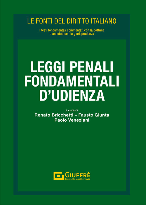 Leggi penali fondamentali d'udienza