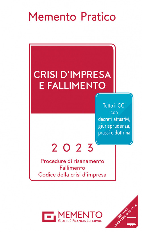 Memento pratico. Crisi d'impresa e fallimento 2023