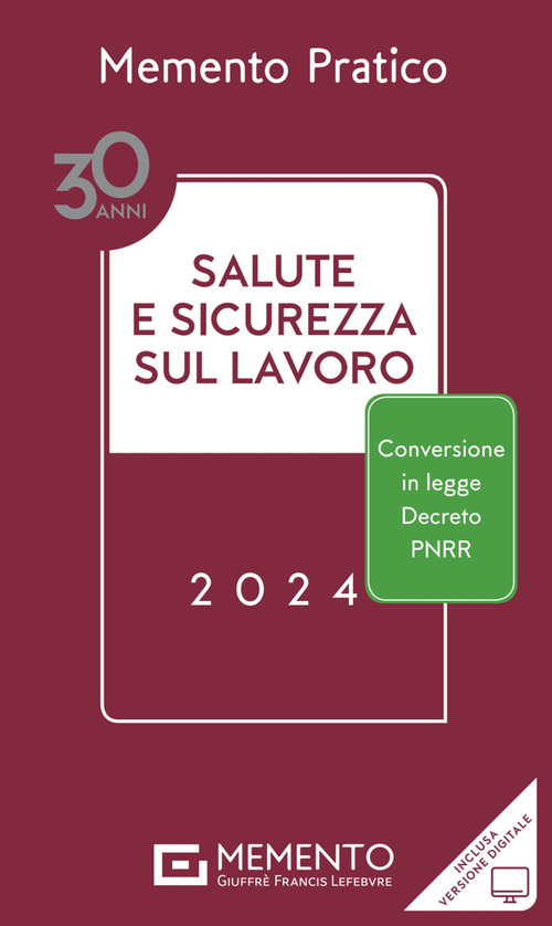 Memento salute e sicurezza sul lavoro 2024