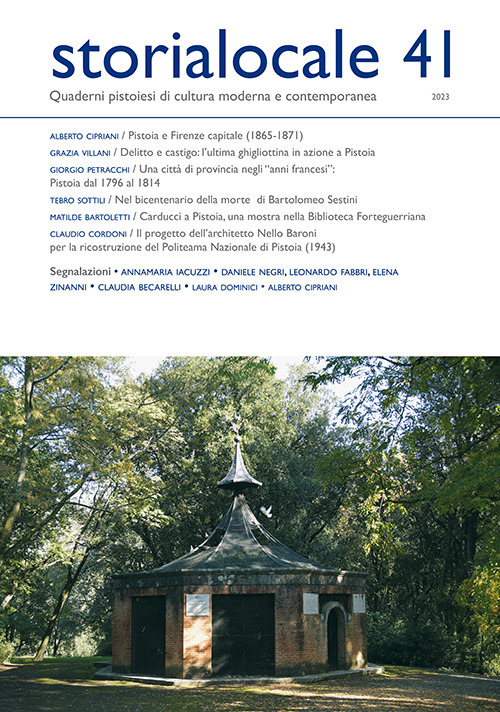 Storia locale. Quaderni pistoiesi di cultura moderna e contemporanea