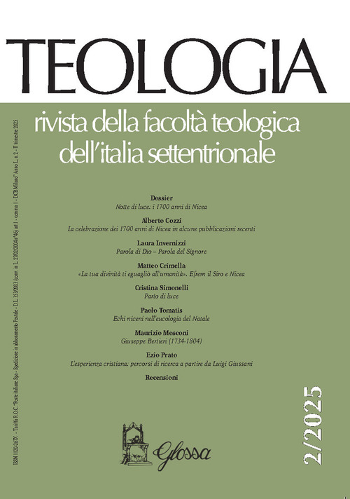 Teologia. Rivista della facolt&agrave; teologica dell'Italia settentrionale