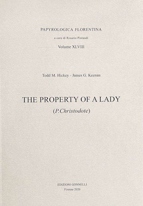 The property of a lady. (P. Christodote)