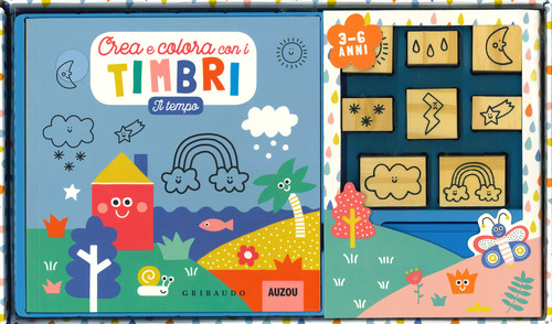Il tempo. Crea e colora con i timbri