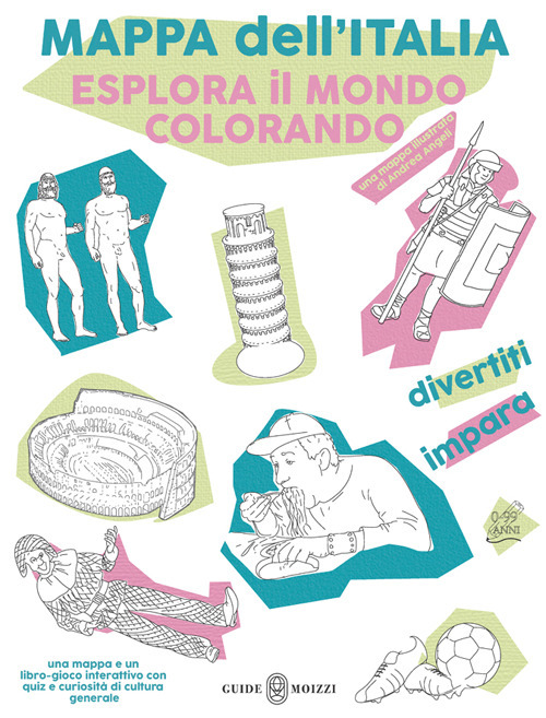 Mappa dell'Italia. Esplora il mondo colorando
