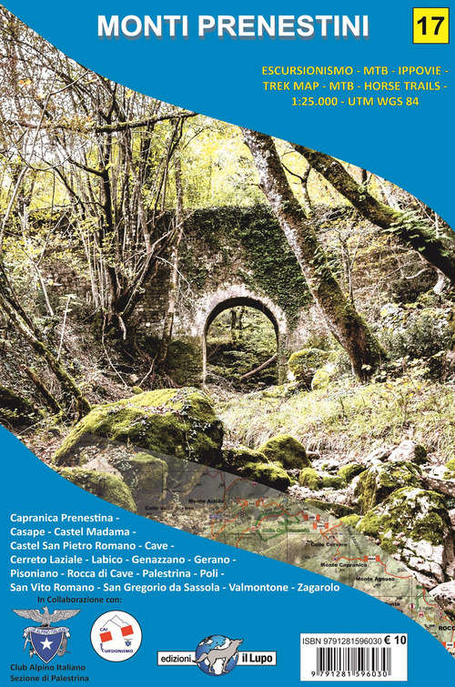 Monti Prenestini carta escursionistica scala 1:25.000