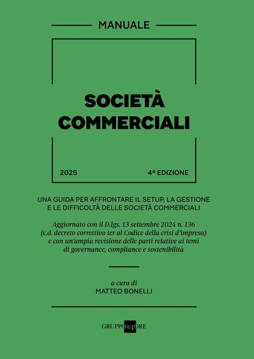 Manuale societ&agrave; commerciali