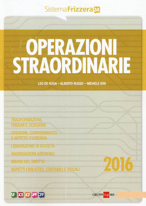Operazioni straordinarie