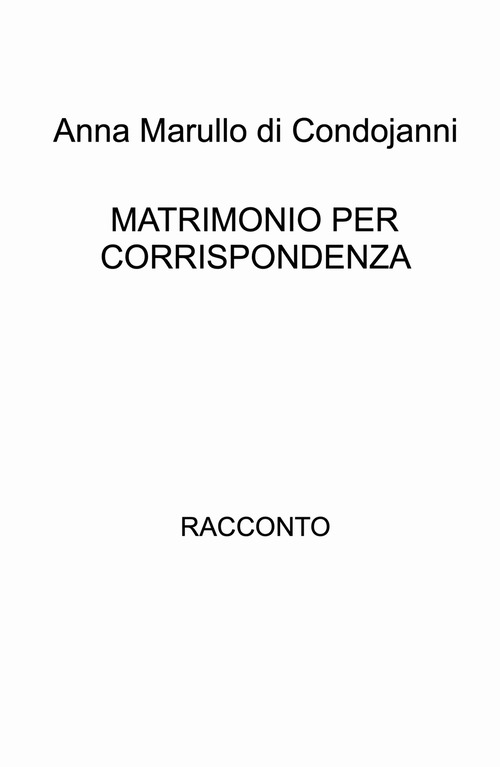 Matrimonio per corrispondenza