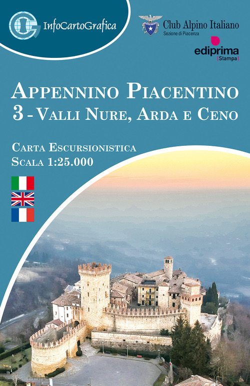 Appennino piacentino. Carta escursionistica 1:25.000. Ediz. italiana, inglese e francese