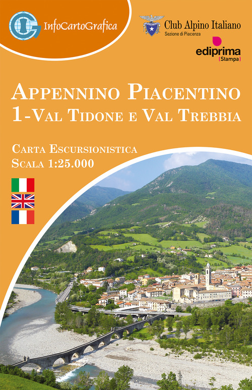 Appennino Piacentino. Carta escursionistica 1:25.000. Ediz. italiana, inglese e francese
