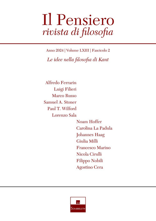 Il pensiero. Rivista di filosofia