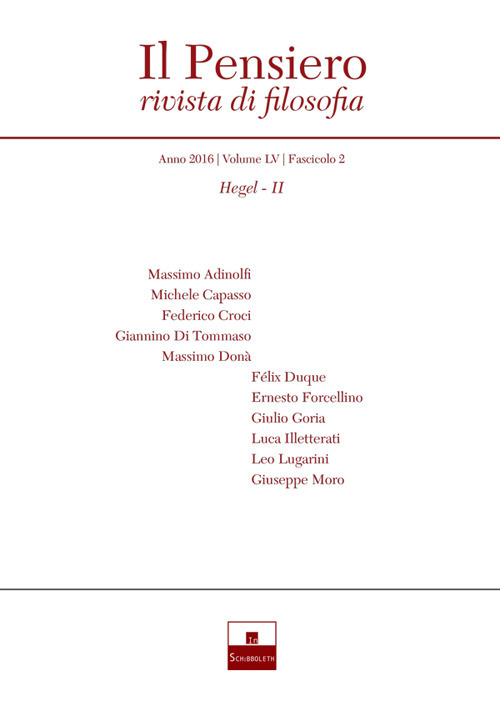 Il pensiero. Rivista di filosofia