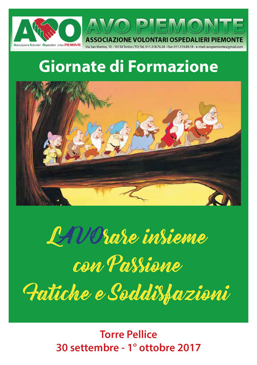 Lavorare insieme con passione. Fatiche e soddisfazioni. Giornate di formazione (Torre Pelice, 30 settembre-1 ottobre 2017)
