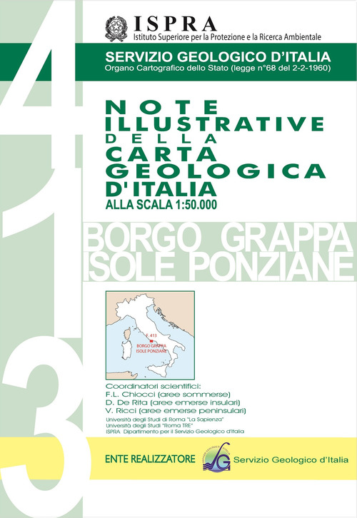 Carta geologica d'Italia alla scala 1:50.000. F° 412. Borgo Grappa Isole Ponziane