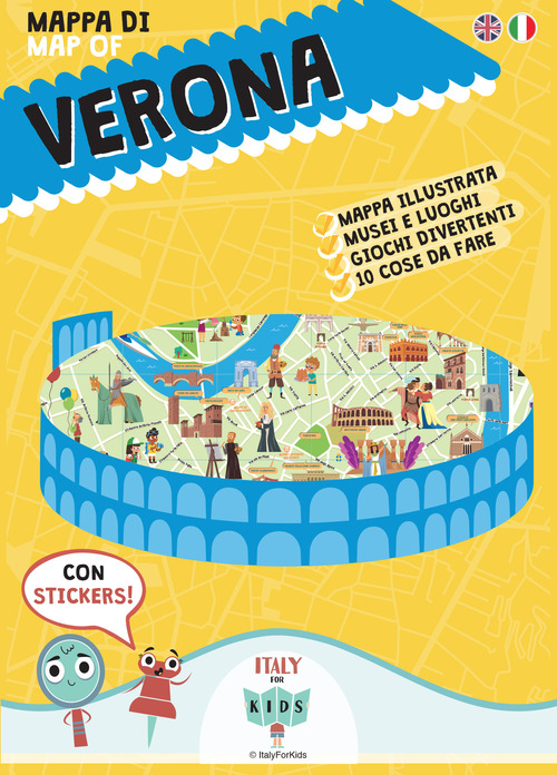 Mappa di Verona illustrata. Con adesivi