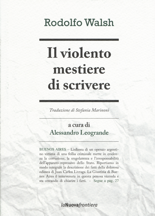 Il violento mestiere di scrivere