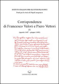 Corrispondenza di Francesco Valori e Piero Vettori
