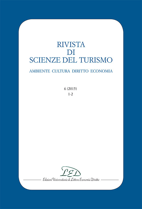 Rivista di scienze del turismo. Ambiente cultura diritto economia