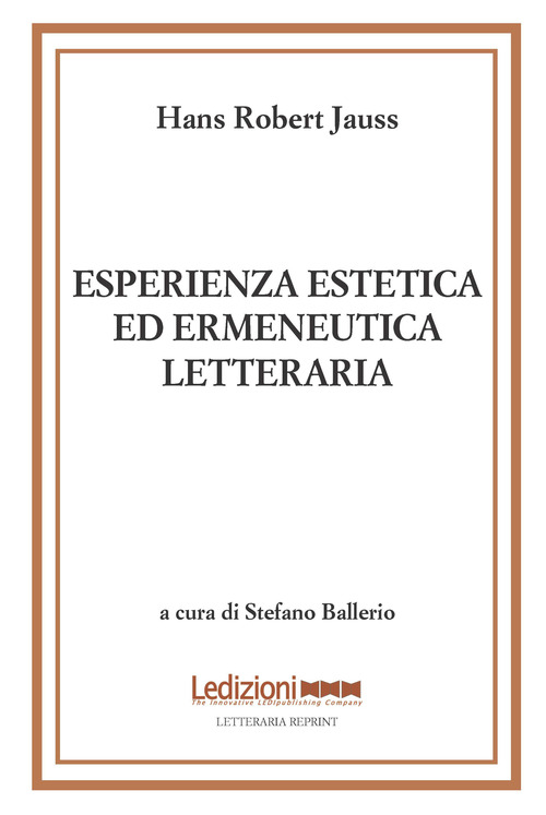 Esperienza estetica ed ermeneutica letteraria