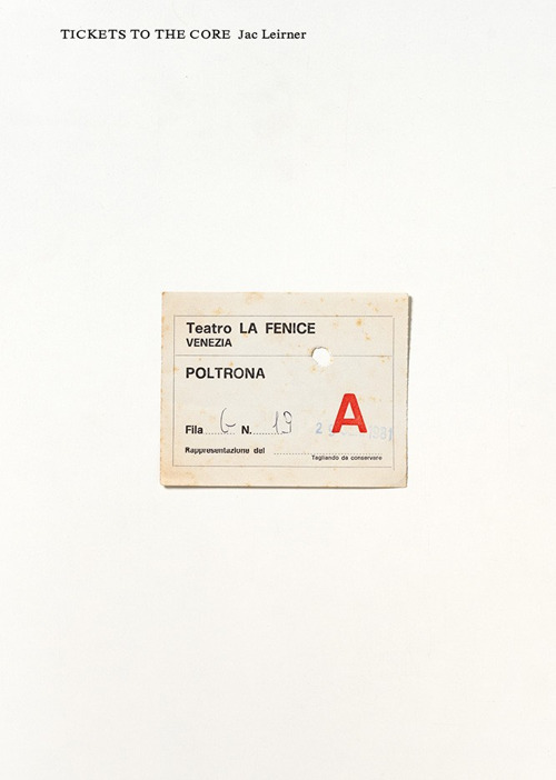 Jac Leirner. Tickets to the core
