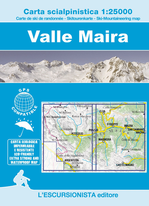 Valle Maira 1:25000. Carta scialpinistica
