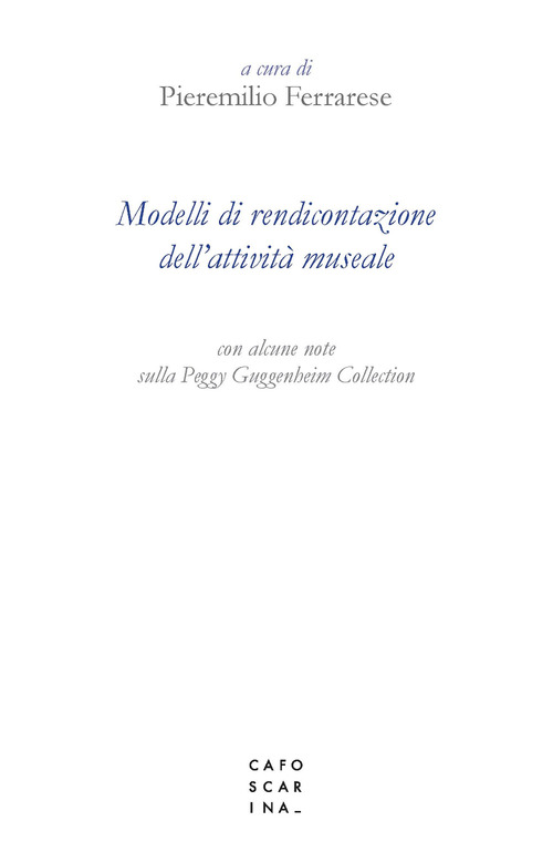 Modelli di rendicontazione dell'attività museale
