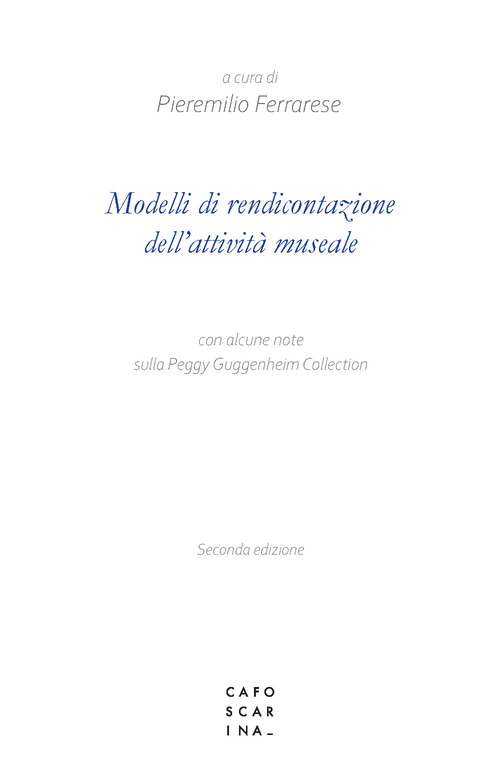 Modelli di rendicontazione dell'attività museale