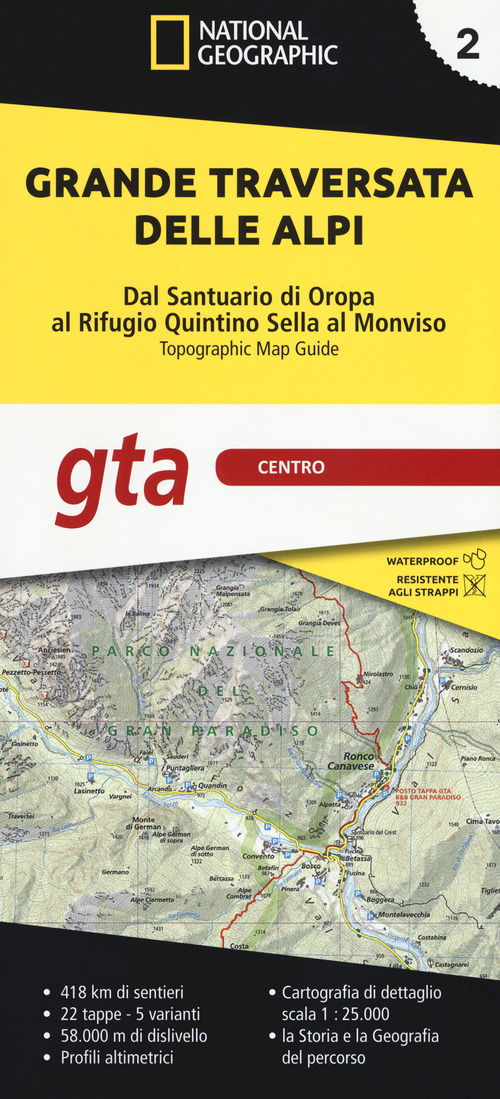 Grande traversata delle Alpi 1:25.000