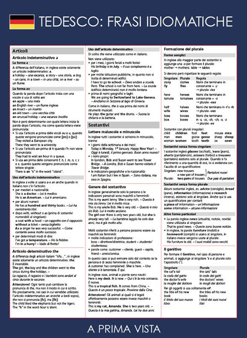 A prima vista. Tedesco: frasi idiomatiche