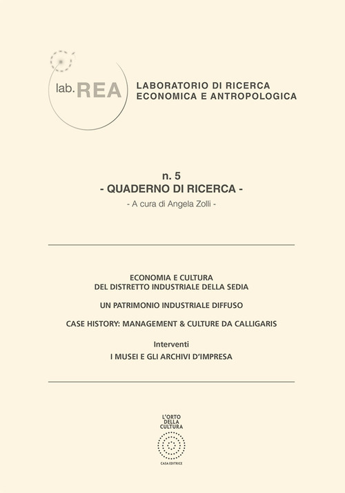Economia e cultura del Distretto Industriale della sedia. Quaderno di ricerca