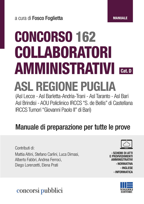 Concorso 162 assistenti &nbsp;e collaboratori amministrativi ASL Puglia