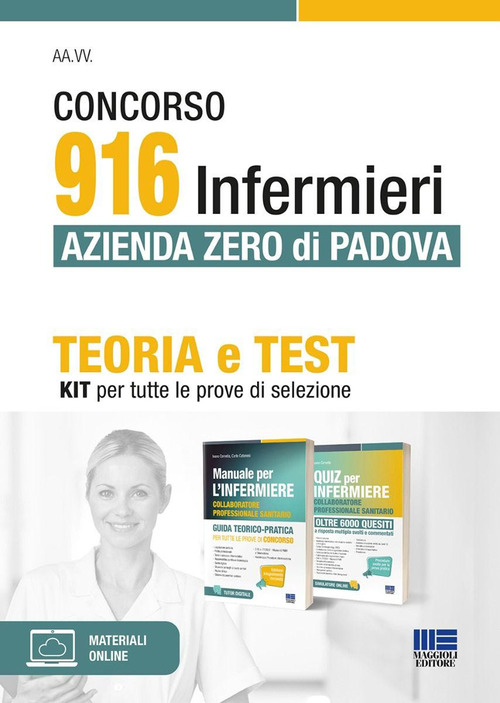 Concorso 916 infermieri Azienda Zero di Padova. Kit: teoria e test per tutte le prove di selezione
