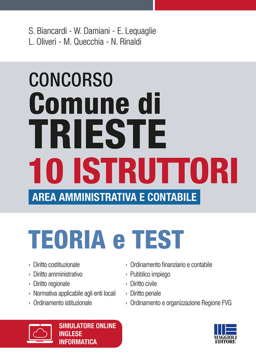 Concorso Comune di Trieste. 10 istruttori area amministrativa e contabile. Teoria e test