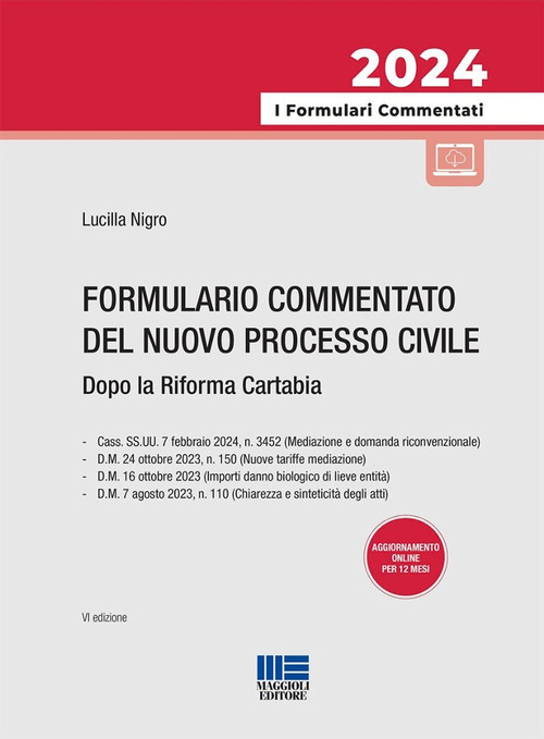 Formulario commentato del processo civile dopo la Riforma Cartabia