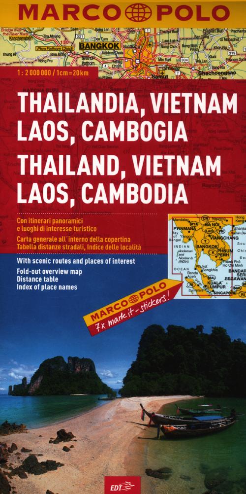 Thailandia, Vietnam, Laos, Cambogia 1:2.000.000