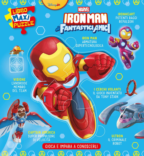 Iron Man. Gioca e impara a conoscerli. Libro maxi puzzle