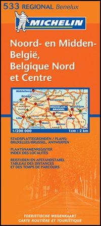 Belgique nord & centre-Noord & midden Belgi&euml; 1:200.000