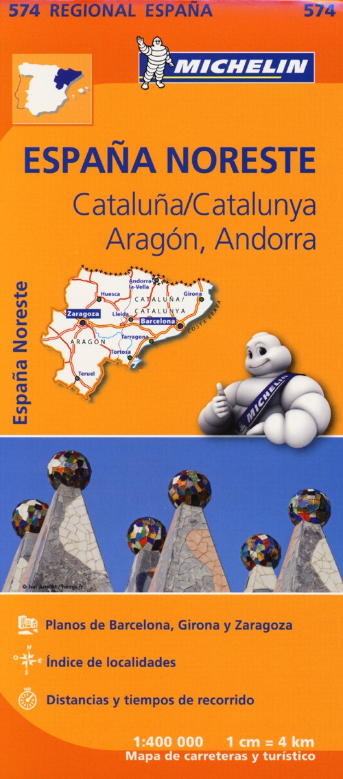 Espa&ntilde;a Noreste. Catalu&ntilde;a/Catalunya. Arag&oacute;n. Andorra. 1:400.000